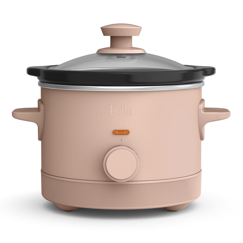 BELLA 1.5 Qt Slow Cooker Blossom on counter for intimate meals.