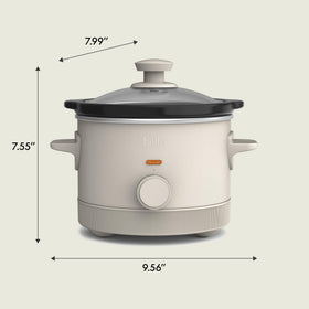 Bella 1.5Qt slow cooker oatmilk color adds soft kitchen style