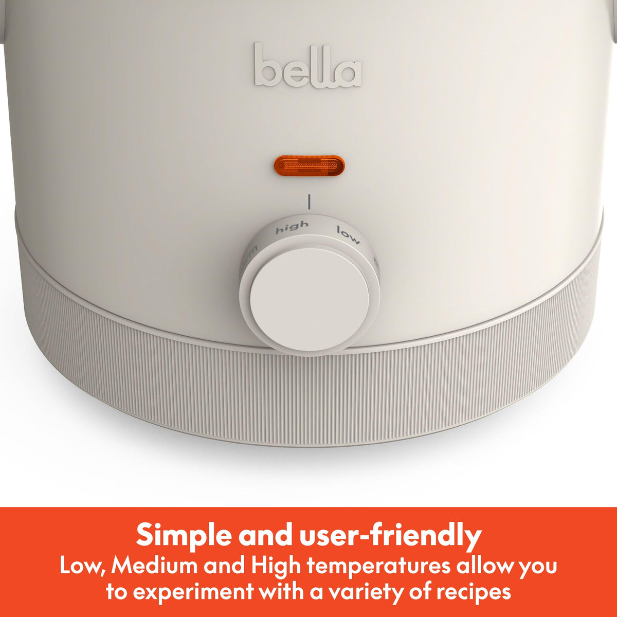 Bella 1.5Qt slow cooker stoneware pot, easy release and two-serving meals