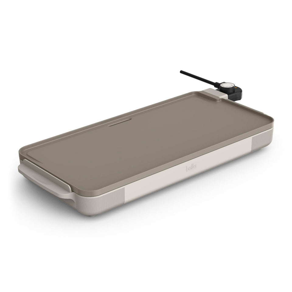 Bella 10x20 inch electric griddle surface ready for family breakfasts