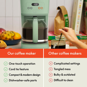 Bella measuring scoop included for precise coffee portions.