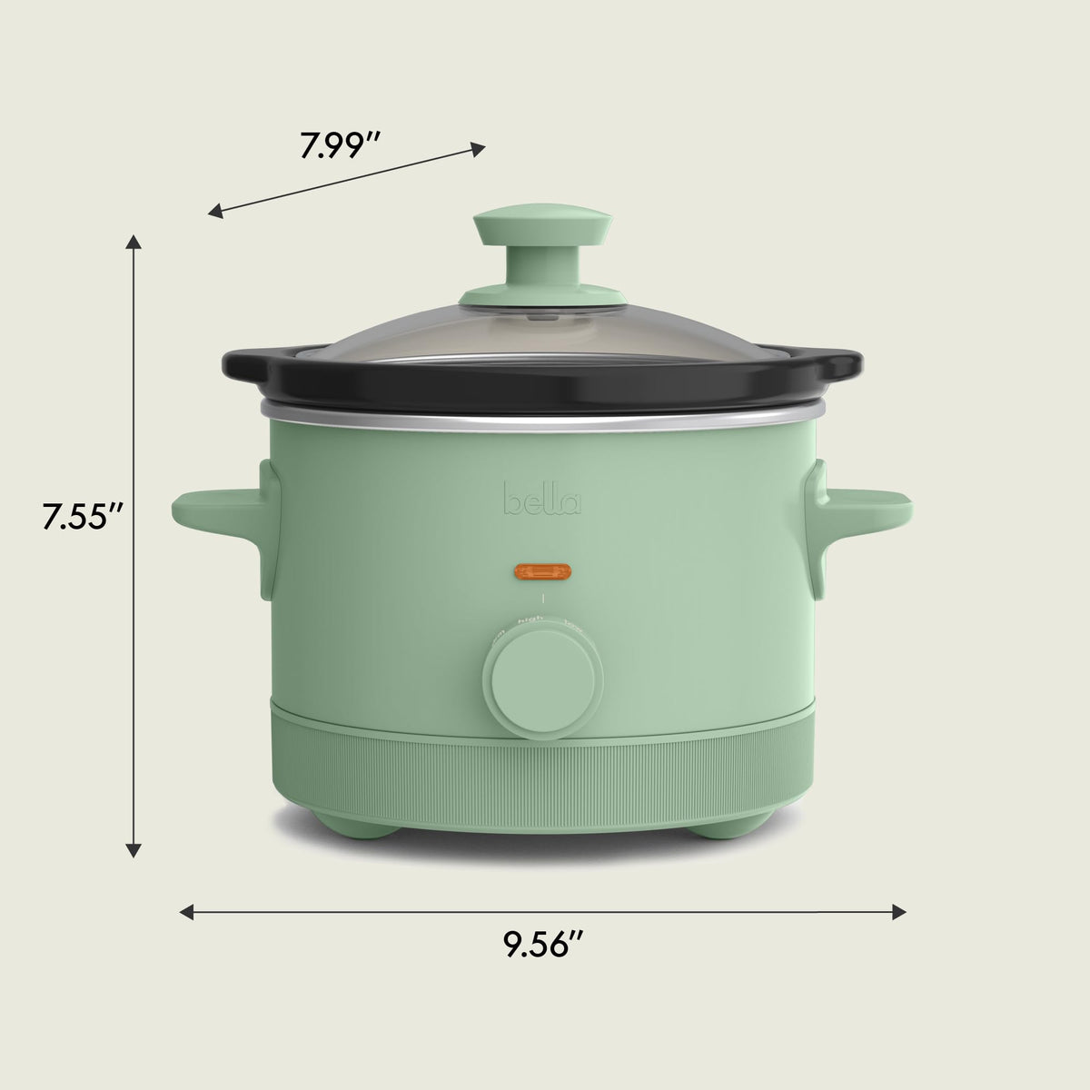 Bella 1.5 qt slow cooker ideal for two, compact kitchen use