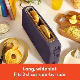 BELLA 2-Slice Slim Toaster offers six settings for precise browning