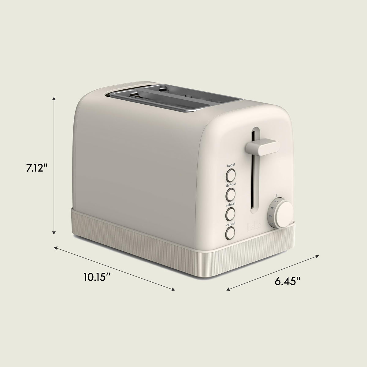 BELLA 2-Slice Toaster 900W power for fast breakfasts.