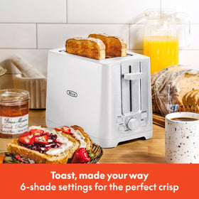 BELLA 2-Slice Toaster compact design fits neatly on any counter.