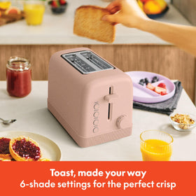 BELLA 2-Slice Toaster removable crumb tray makes cleanup quick and simple
