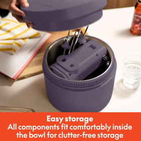 Bella 3.5 Qt stand mode powers kneading dough with a stable base.