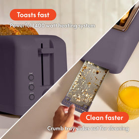 BELLA toaster with Auto shutoff provides peace of mind after browning your toast.