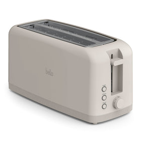 BELLA 4-Slice Slim Toaster with long-slot design for even two-slice toasting