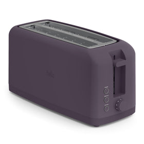 BELLA 4-Slice Slim Toaster with a 10-inch slot for quick, versatile toasting.