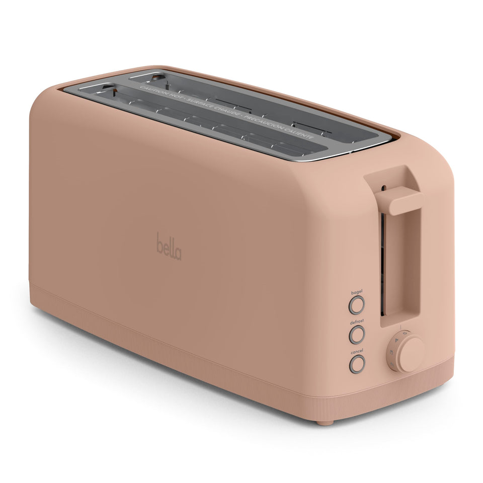 BELLA 4-Slice Slim Toaster long slot for two slices side by side and even browning