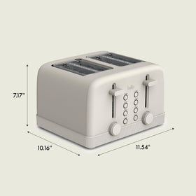 BELLA 4-Slice Toaster high lift lever helps access smaller breads like muffins