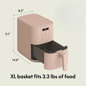 Bella 4qt Slim Air Fryer cord wrap keeps counter tidy.