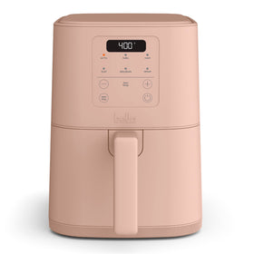 Bella 4qt Slim Air Fryer front view in Blossom color for compact kitchens.