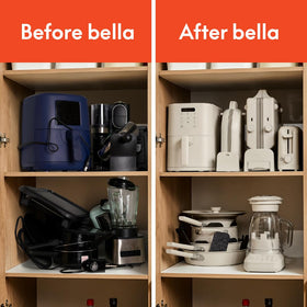 Bella 4Qt Slim Air Fryer in-kitchen setup fits stylishly with any décor.