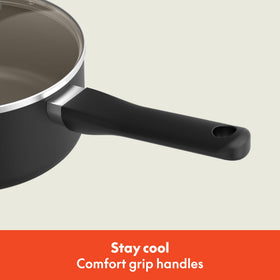 BELLA 5-quart Dutch oven with lid for braises and stews.