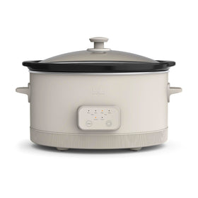 Bella 6-quart slow cooker front view shows compact family-friendly design