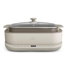 Bella 6.0 qt multi-cooker with digital touchscreen for easy recipe control.