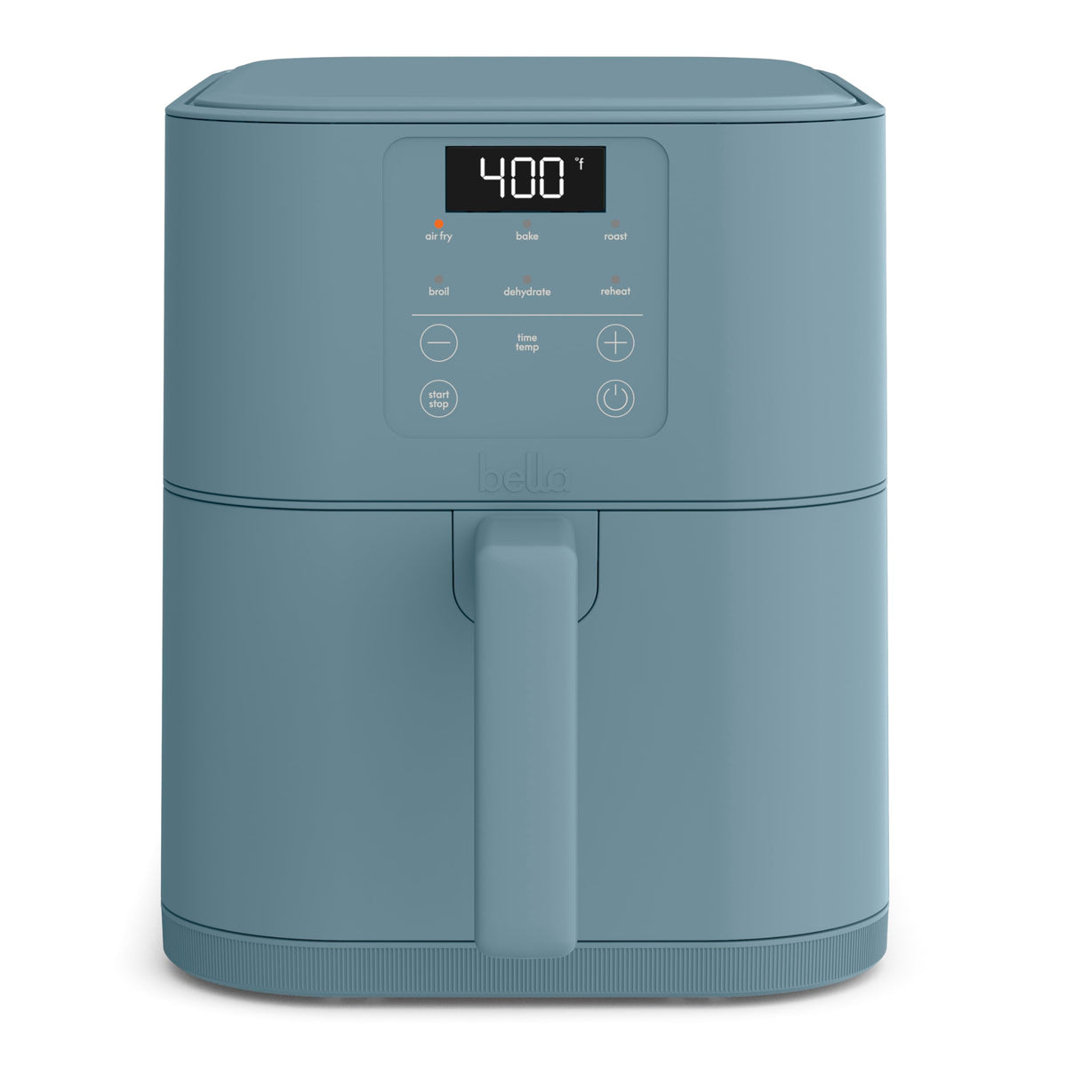 Bella 6qt Slim Air Fryer front view showing compact design for small kitchens