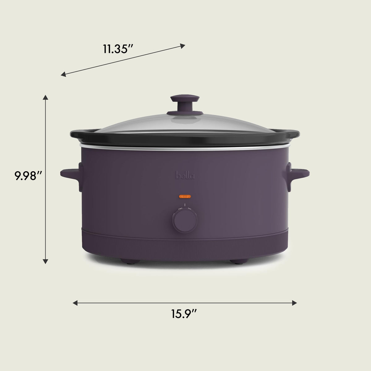 Bella 6-quart capacity supports family meals and meal prep.