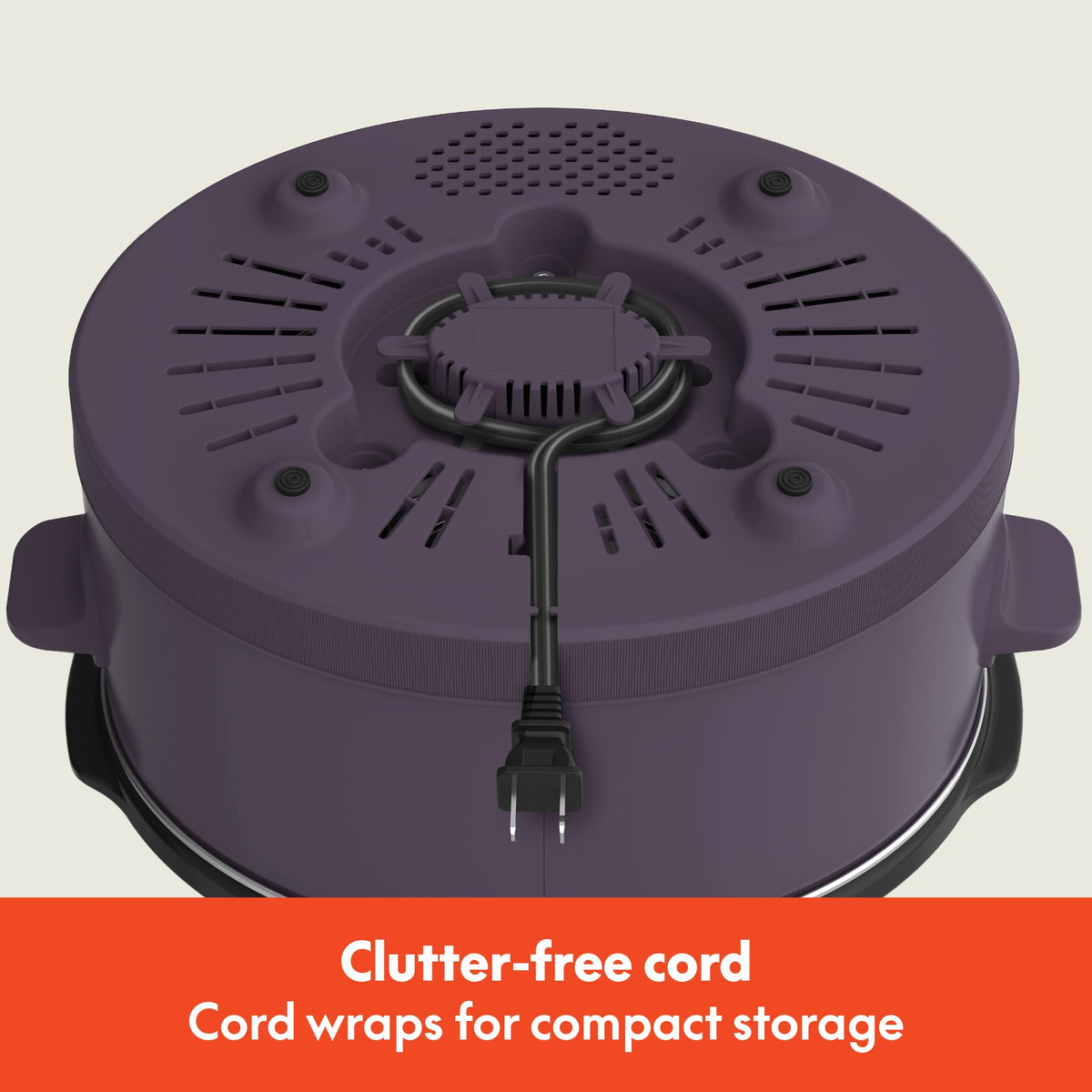 Bella cord wrap keeps countertops tidy and organized.