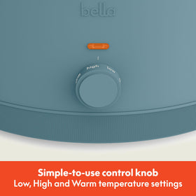BELLA slow cooker glass lid for monitoring meals without heat loss.
