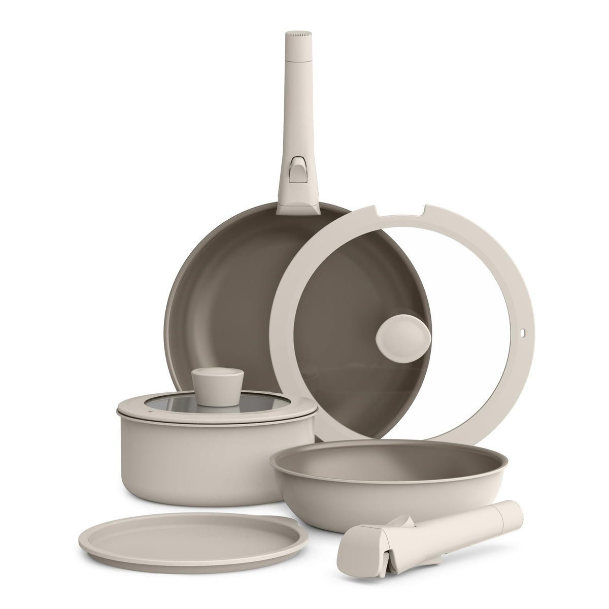 BELLA 8-piece cookware set, versatile for everyday cooking.