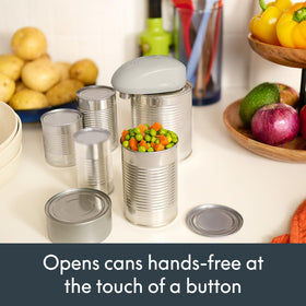 Bella Automatic Can Opener performing a smooth 360-degree cut.