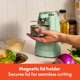 Seaglass BELLA opener with auto-turn for smooth lid release