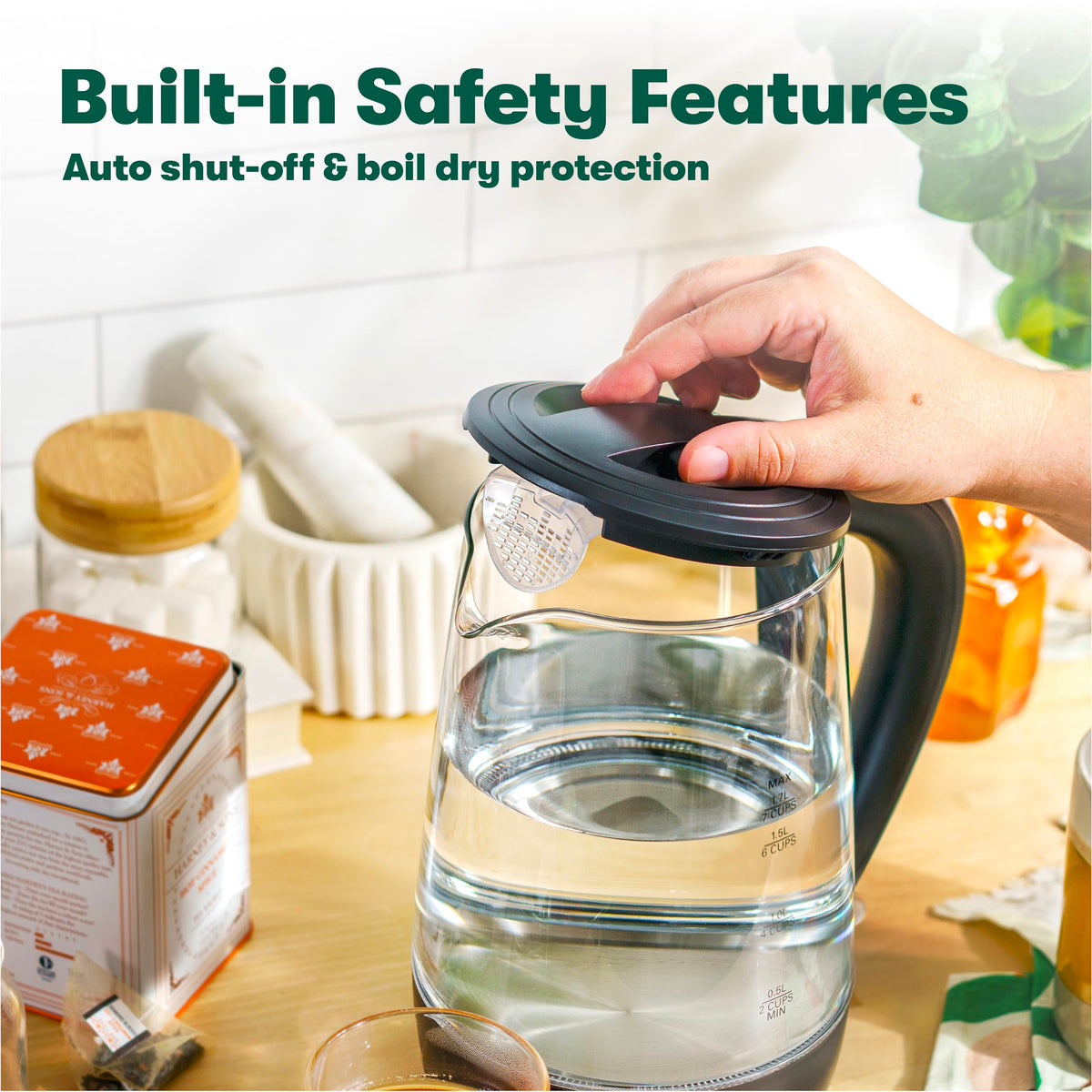 BELLA concealed heating element inside transparent glass for safety