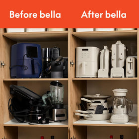 BELLA cool-touch handles ensure safe handling when the griddle is hot.