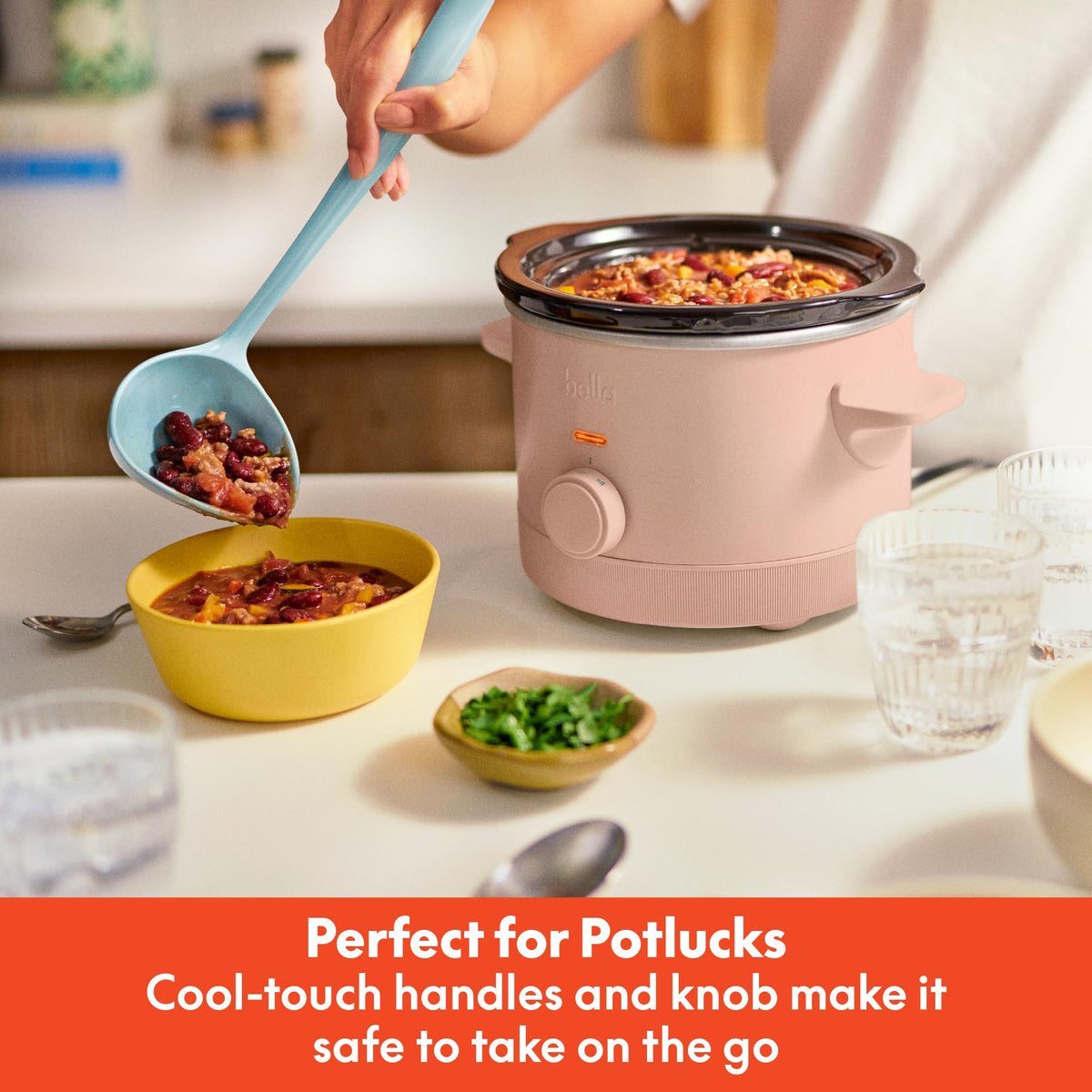 BELLA cord wrap keeps your countertop tidy during busy weeknights.