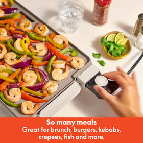 Bella dishwasher-safe drip tray catches drips for easy cleanup.