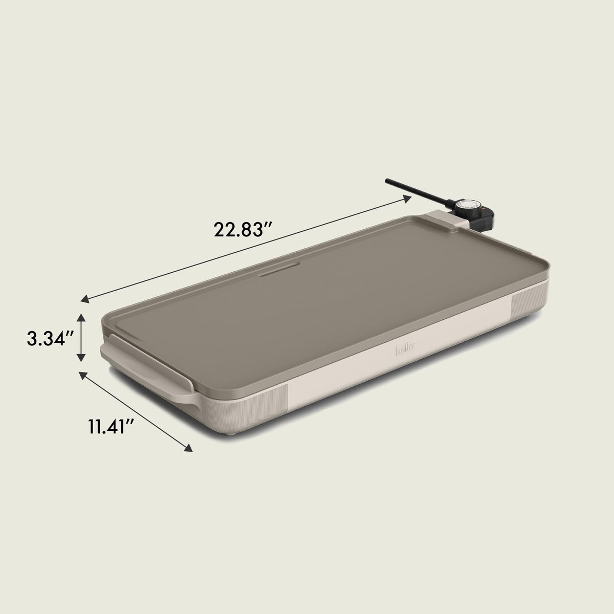 BELLA 1500W electric griddle doubles as warming tray for serving.