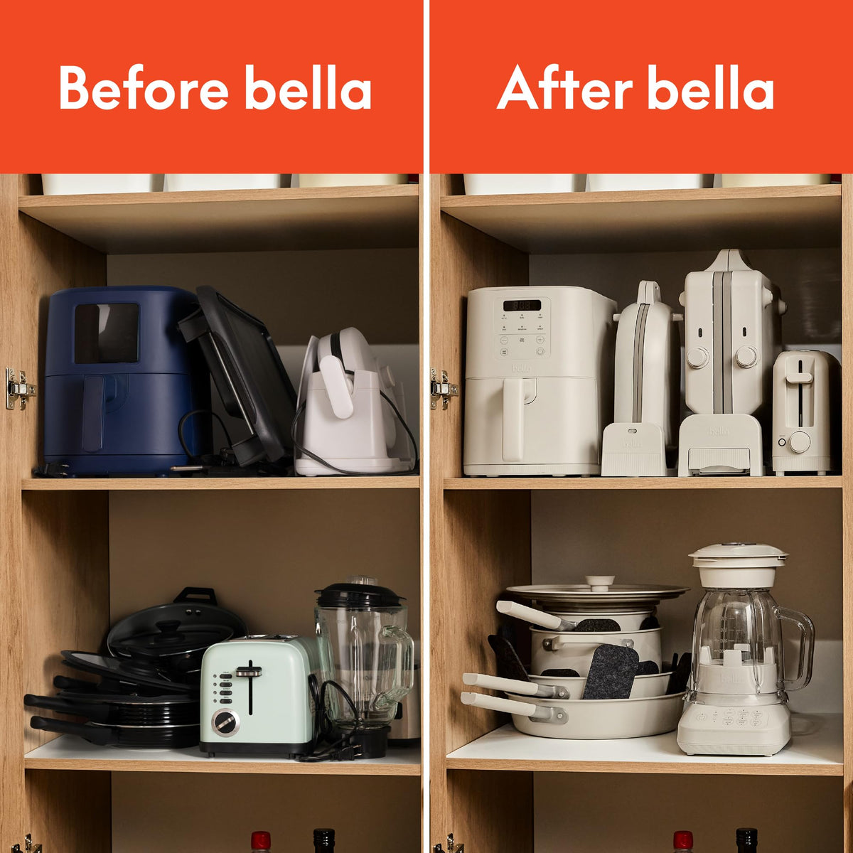 BELLA dishwasher-safe design enables quick cleanup.