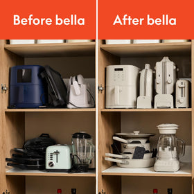 BELLA dishwasher-safe design enables quick cleanup.