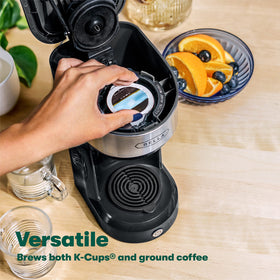 Bella Dual Brew 14oz capacity with large cup ready from one touch.