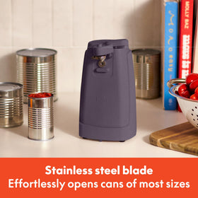 Close-up of BELLA's stainless steel blade for durable, precise cuts.