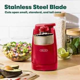 BELLA stainless steel blade highlights durability and smooth cuts.