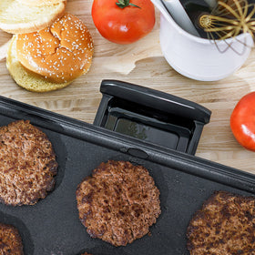 BELLA electric griddle's portable design is convenient for travel and camping.