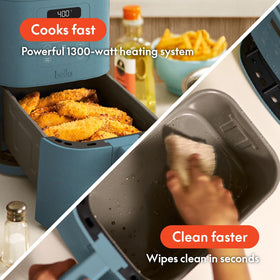 Bella EverGood ceramic nonstick coating close-up emphasizes easy cleanup.