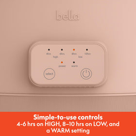 BELLA ceramic nonstick coating ensures easy release and quick cleanup.