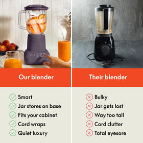 Bella Flip and Store blender jar is dishwasher safe for quick cleanup.
