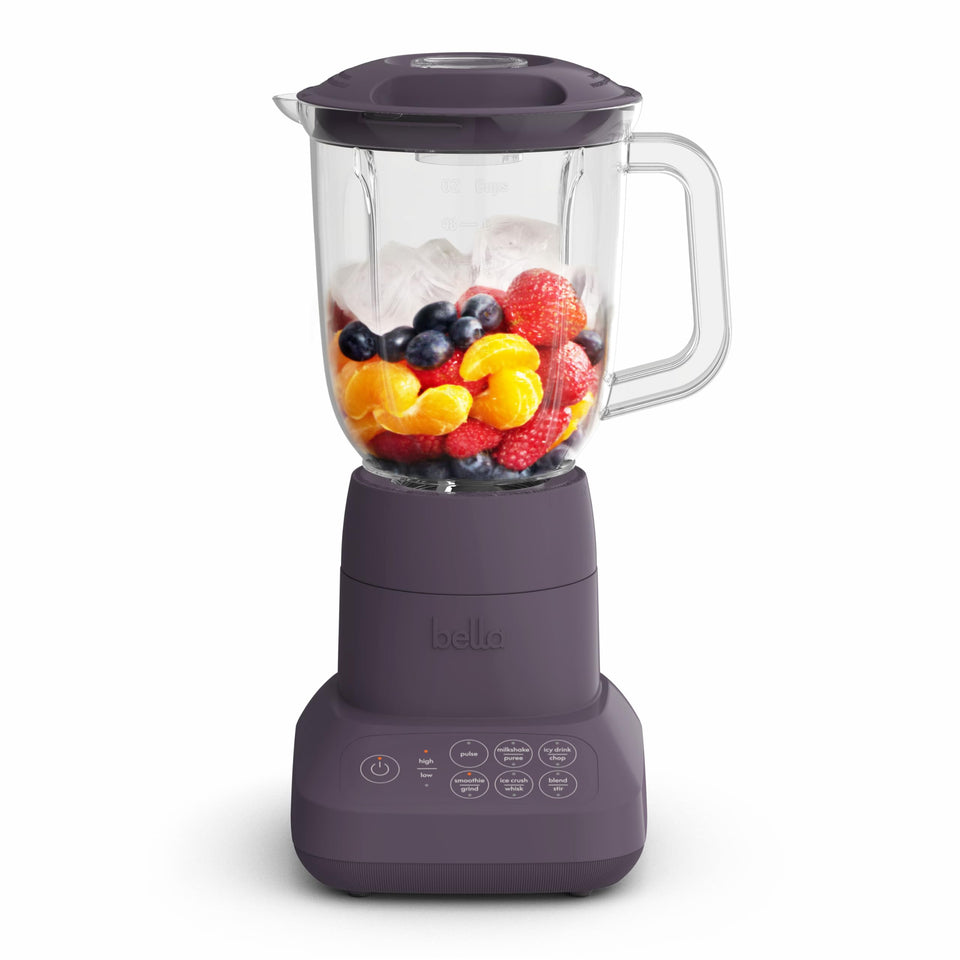 Bella Flip and Store blender jar 6cup with easy pour spout for mess-free servings.