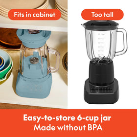 BELLA Flip & Store jar flipped for compact storage in contemporary kitchens