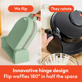 Bella Flip and Store waffle maker cool touch handle for safe flipping