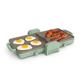Bella Fold & Store dual temp griddle folded for compact storage in small kitchens