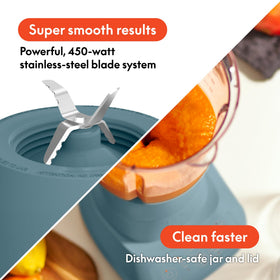 BELLA Ice-crushing capability illustrated for icy drinks and frozen desserts