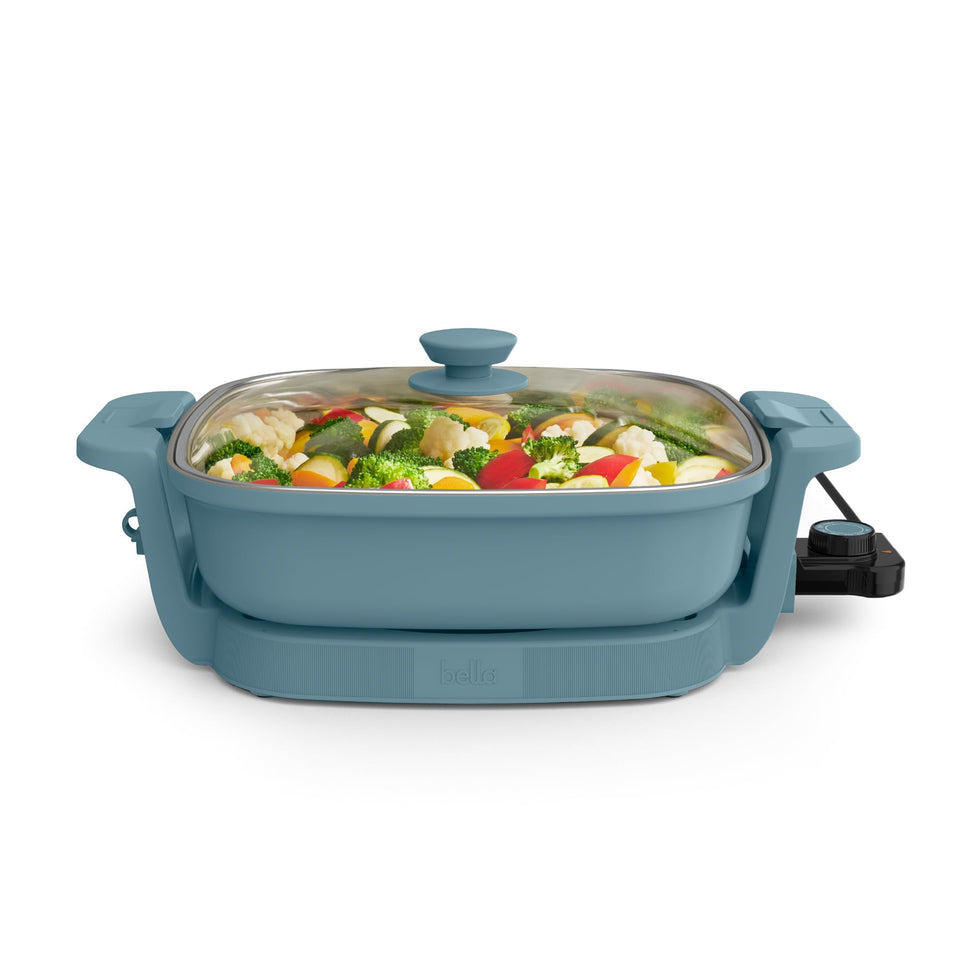 Bella Make & Take electric skillet on counter for easy family meals