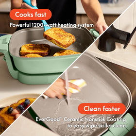Bella Make & Take 12-inch square surface delivers even heating for casseroles
